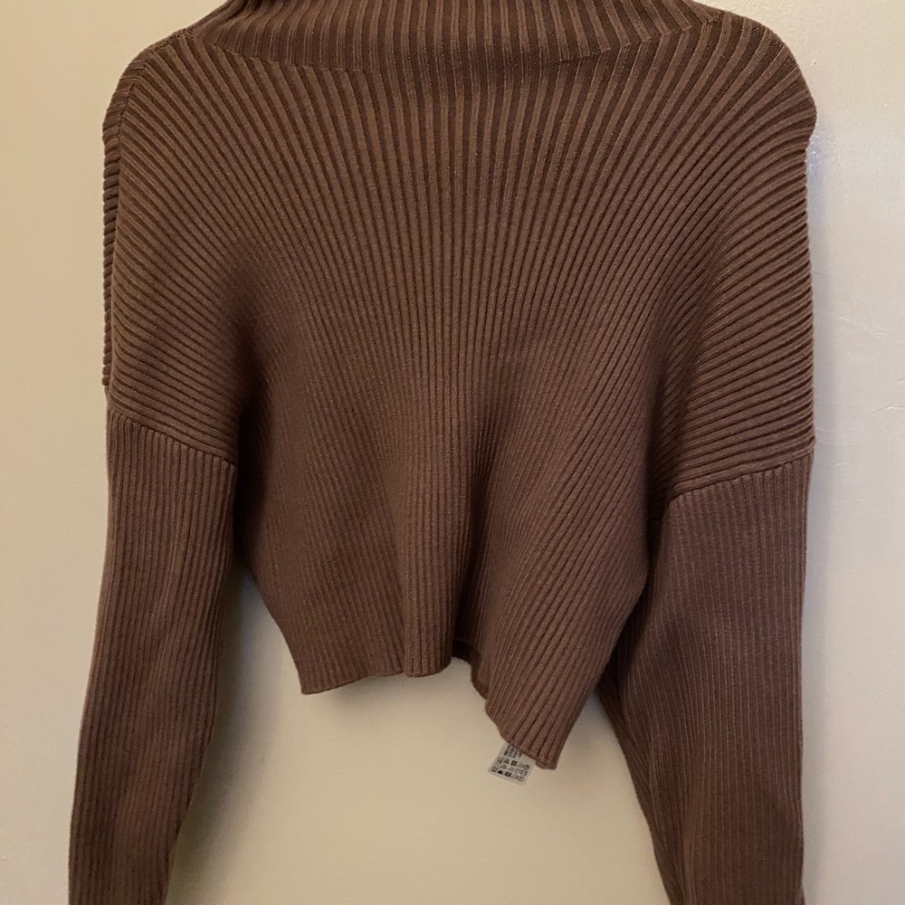 Zara cropped high neck sweater